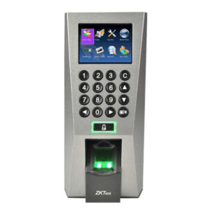 Zkteco F18 biometric fingerprint attendance device.
